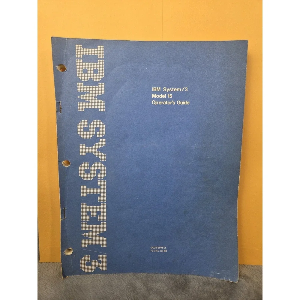IBM System 3 Model 15 Operator's Guide 3rd Edition 1976